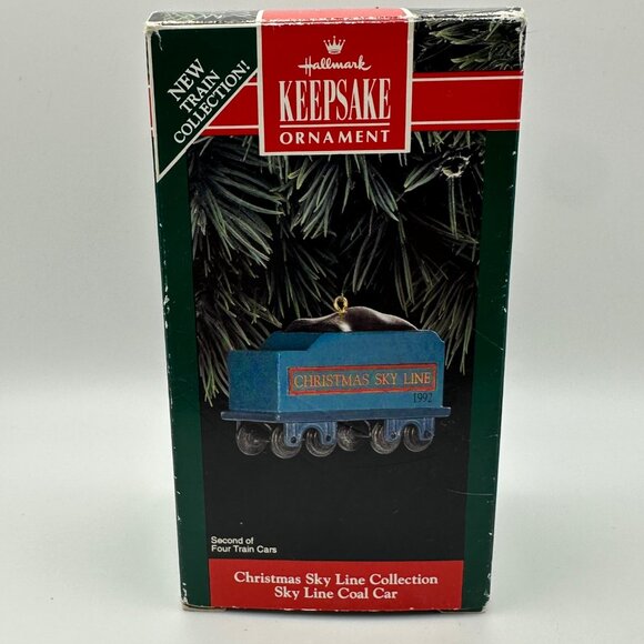 Hallmark Keepsake Christmas Sky Line Coal Car 1992 in box Christmas Ornament - Picture 4 of 8